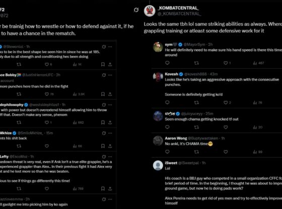 Fans react to Alex Pereira's new training footage. [Screenshots courtesy: @ChampRDS on X]